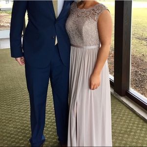 David’s Bridal size 10 biscotti color